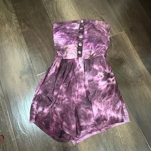 Purple Tie-Dye Romper